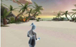 Valor VR therapy scene: virtual beach at sunset